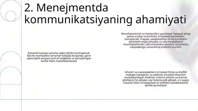 Menejment Samaradorligida Komunikatsiyaning Ro'Li 3