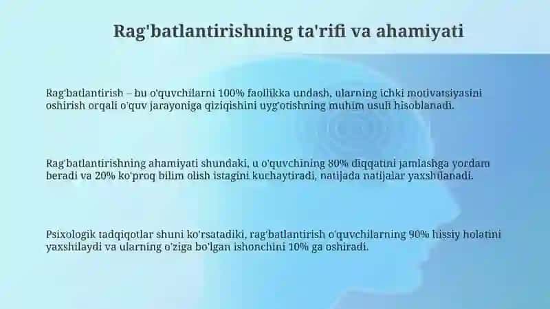 Òquvchilarni rağbatlantirish va baholash usullari 3