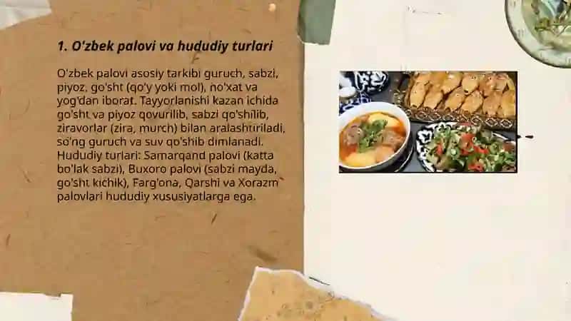 O'zbek Milliy taomlari 3
