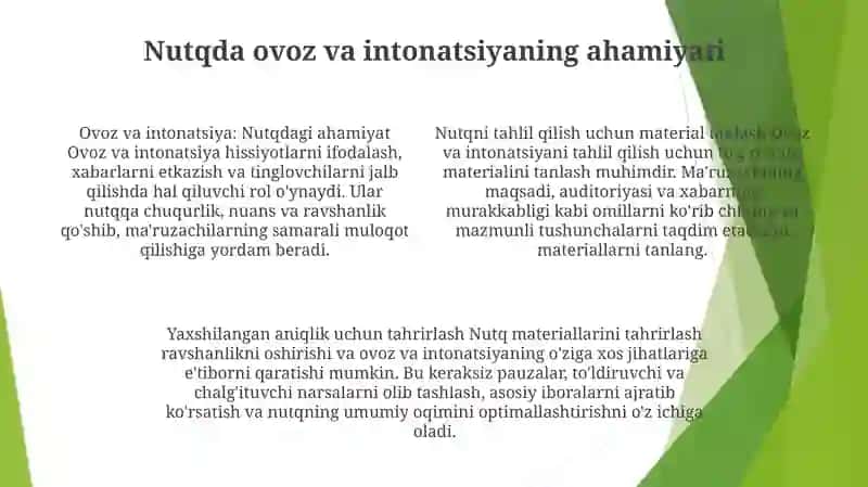 Ovoz Va Intanasiyani Tekshirish Uchun Nutqiy Materiyallar Tanlash Va Tartibga Solish 3