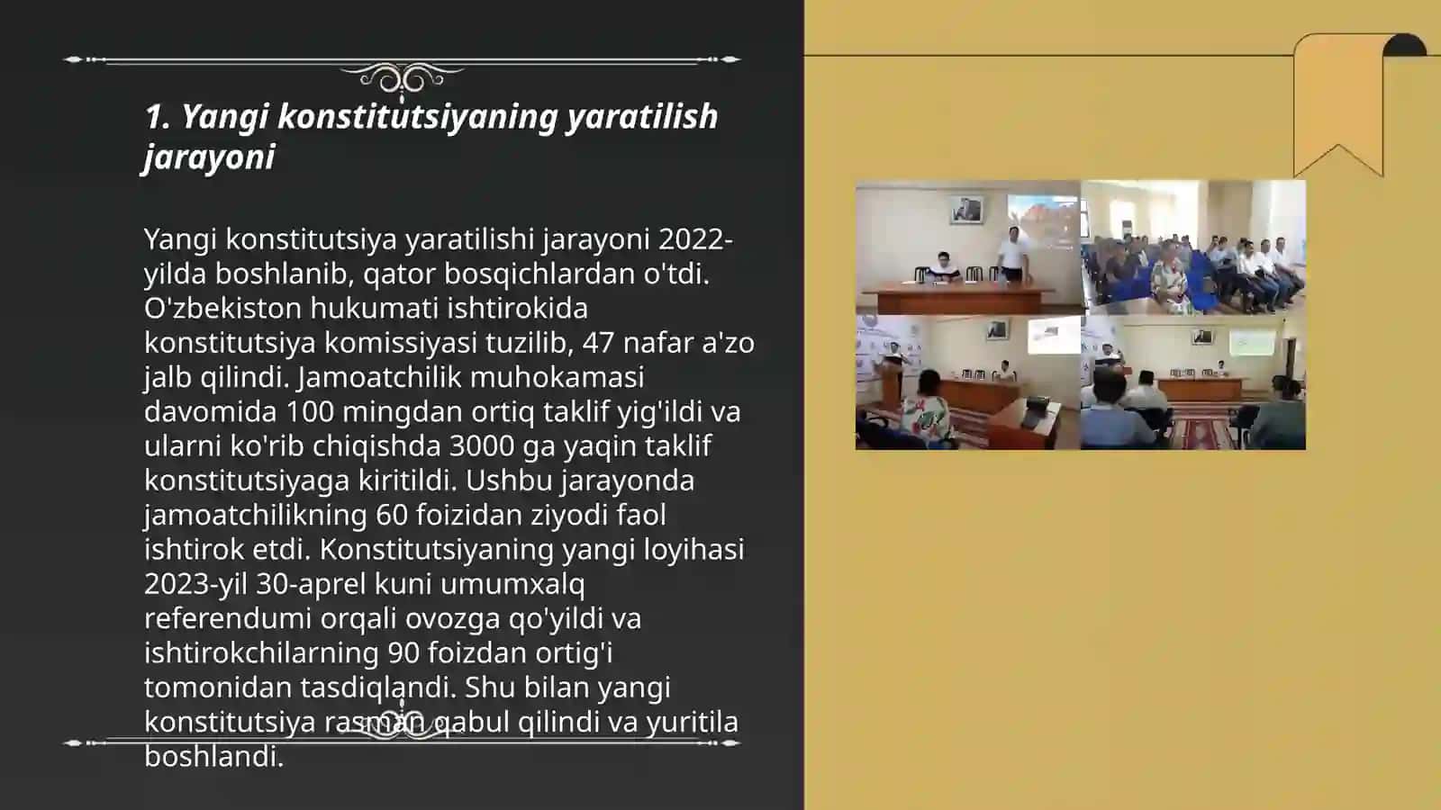 Yangi tahrirdagi Konstitutsiyaning mazmun mohiyati va qilinish bosqichlari 3