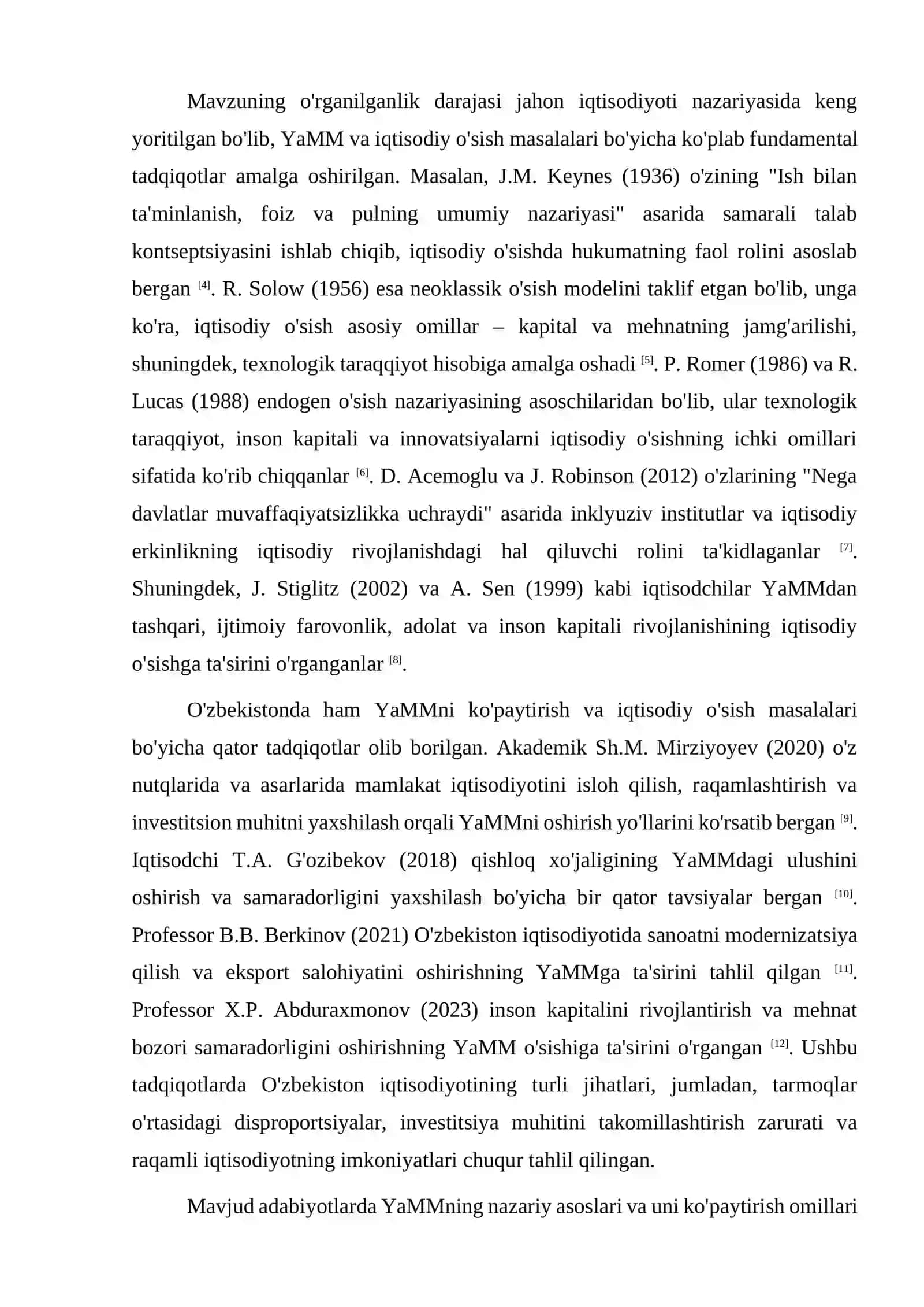 Yalpi milliy mahsulot va O`zbekistonda uni ko'paytirish muammolari 3