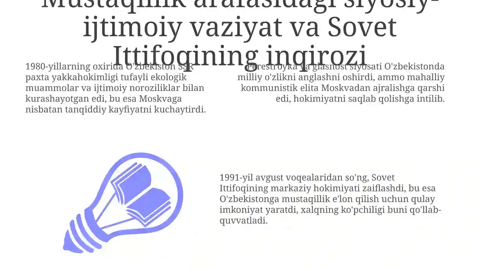 Mustaqillik Arafasida: Siyosiy-Ijtimoiy Vaziyat va Sovet Inqirozi 3