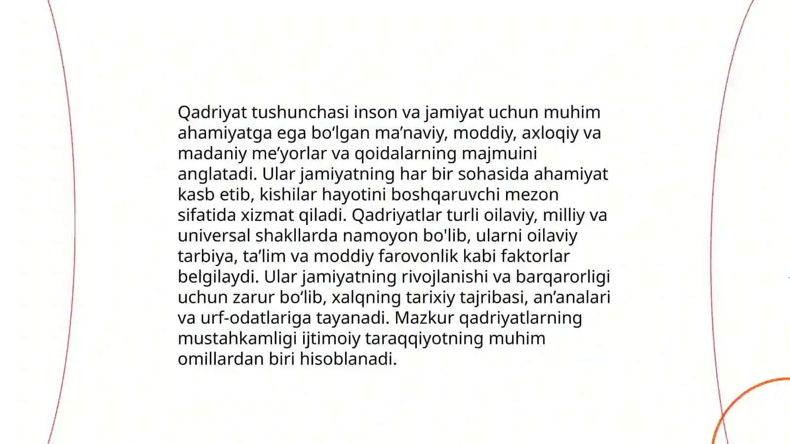 Qadriyat tushunchasining ma'nosi va uning umumiy tavsifi 3