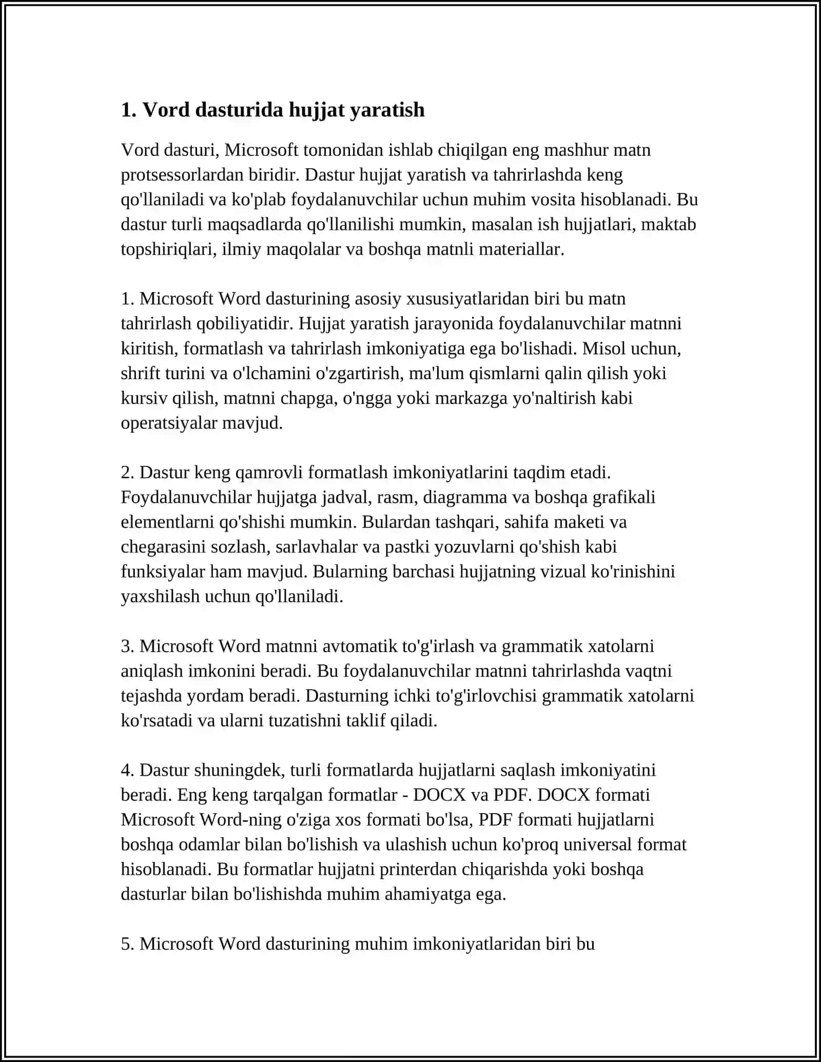 Vord Dasturida Ishlash Asoslari 3