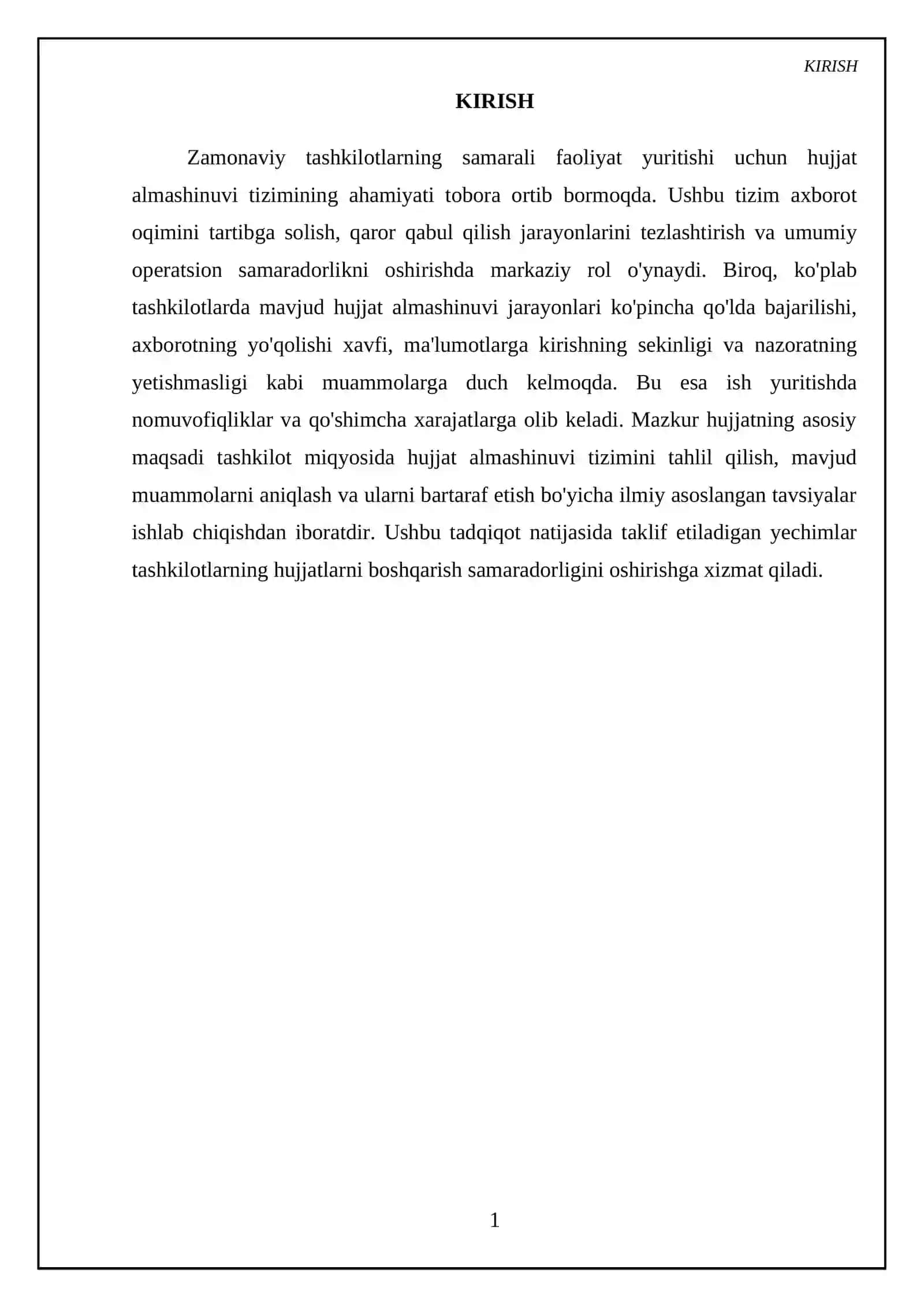 Tashkilot miqiyosida hujat almashinuvi tizimi 3