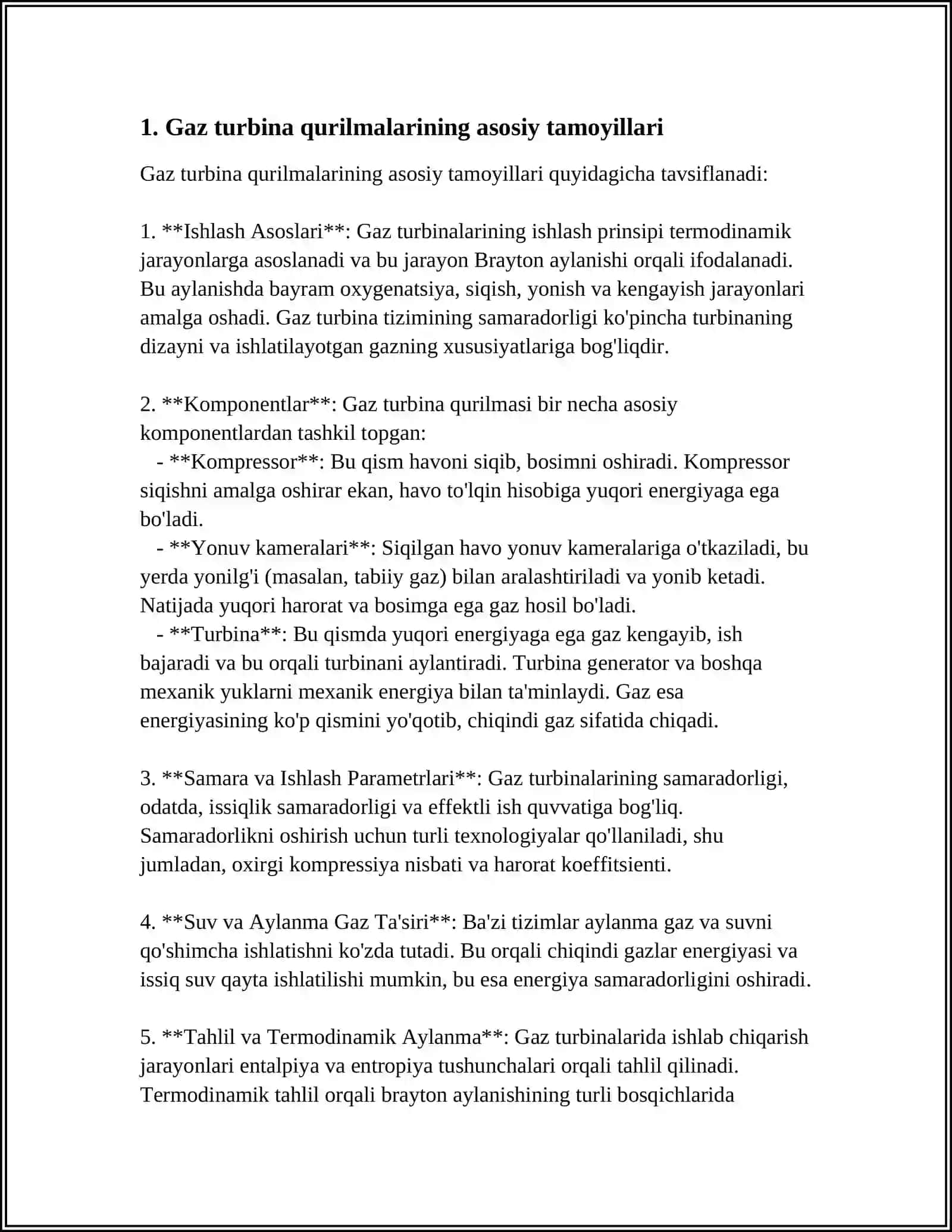 GAZ TURBINA QURILMALARI 3