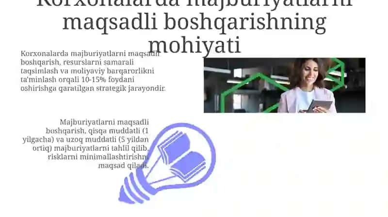 Korxonalarda majburiyatlarni boshqarish va ularni tahlil qilish 3