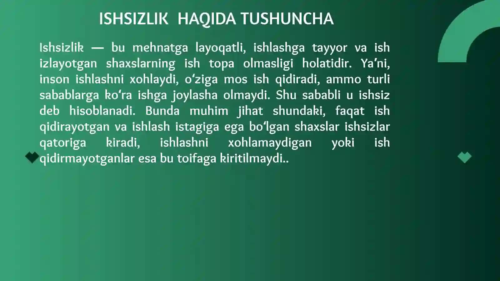 ISHSIZLIK VA UNING MOLIYAVIY XAVFSIZLIKKA TAʼSIRI 3