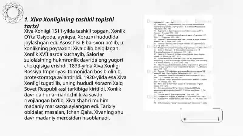 Xiva Xonligining Tarixiy Madaniy Hayoti 3