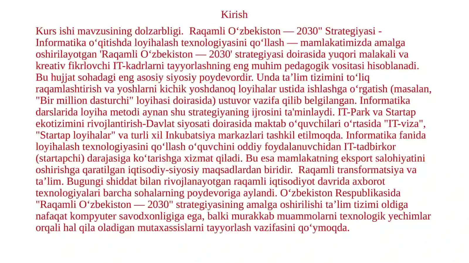 Informatikani o‘qitishda loyihalash texnologiyasi 3