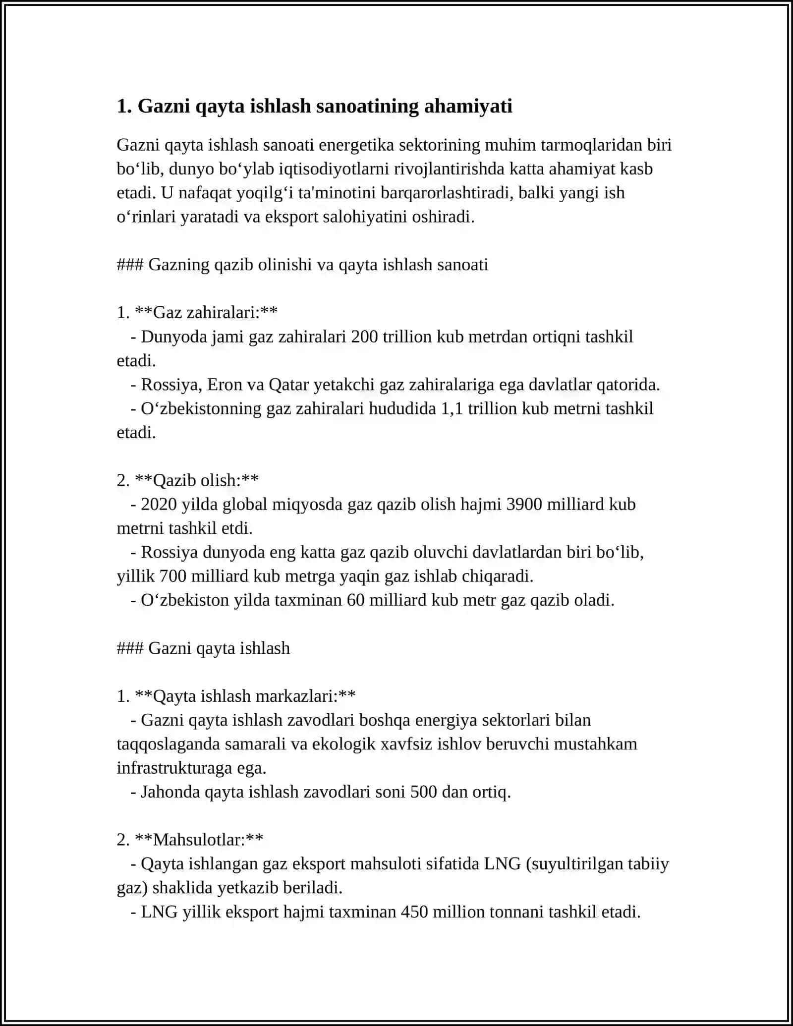 RESPUBLIKAMIZDA GAZNI QAYTA ISHLASH SANOAT RIVOJLANISHI 3