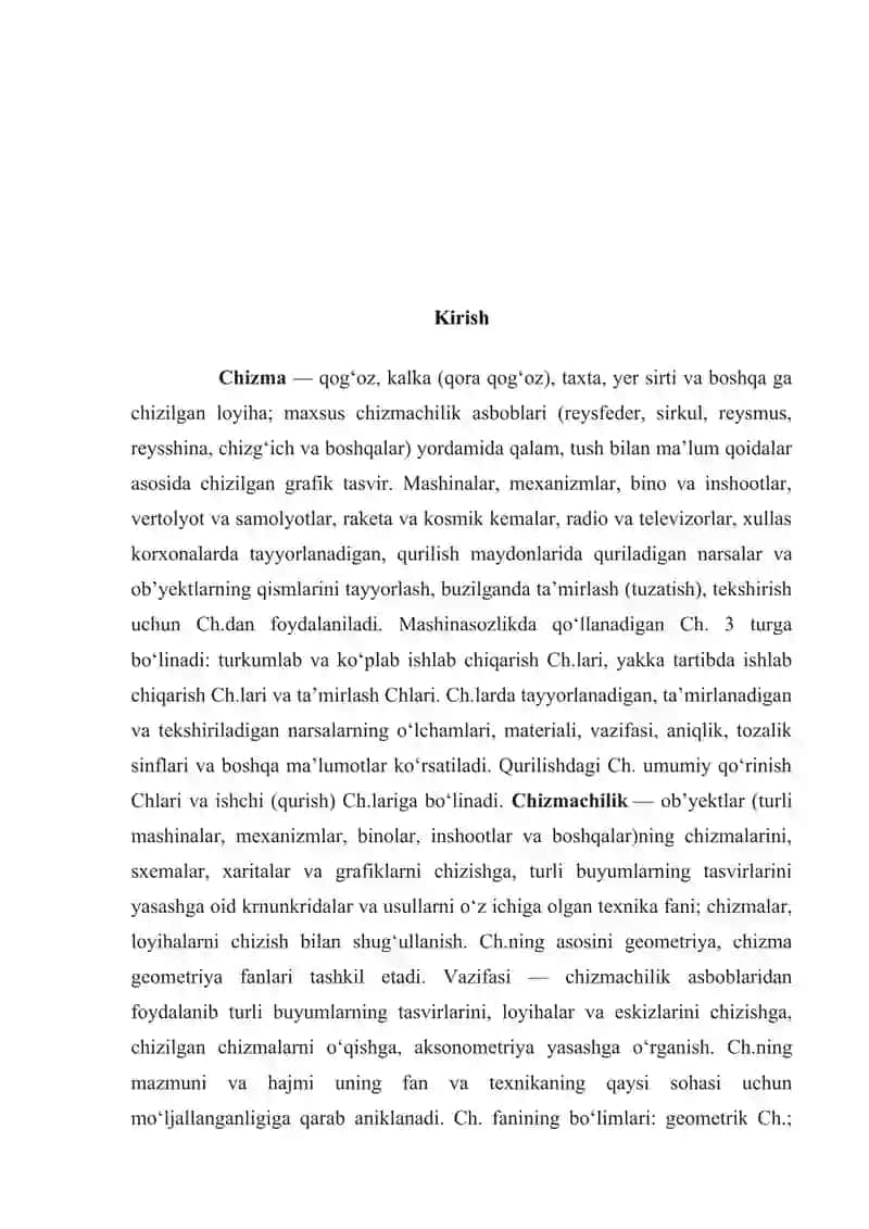 Chizmachilik o’qitish metodikasi 3