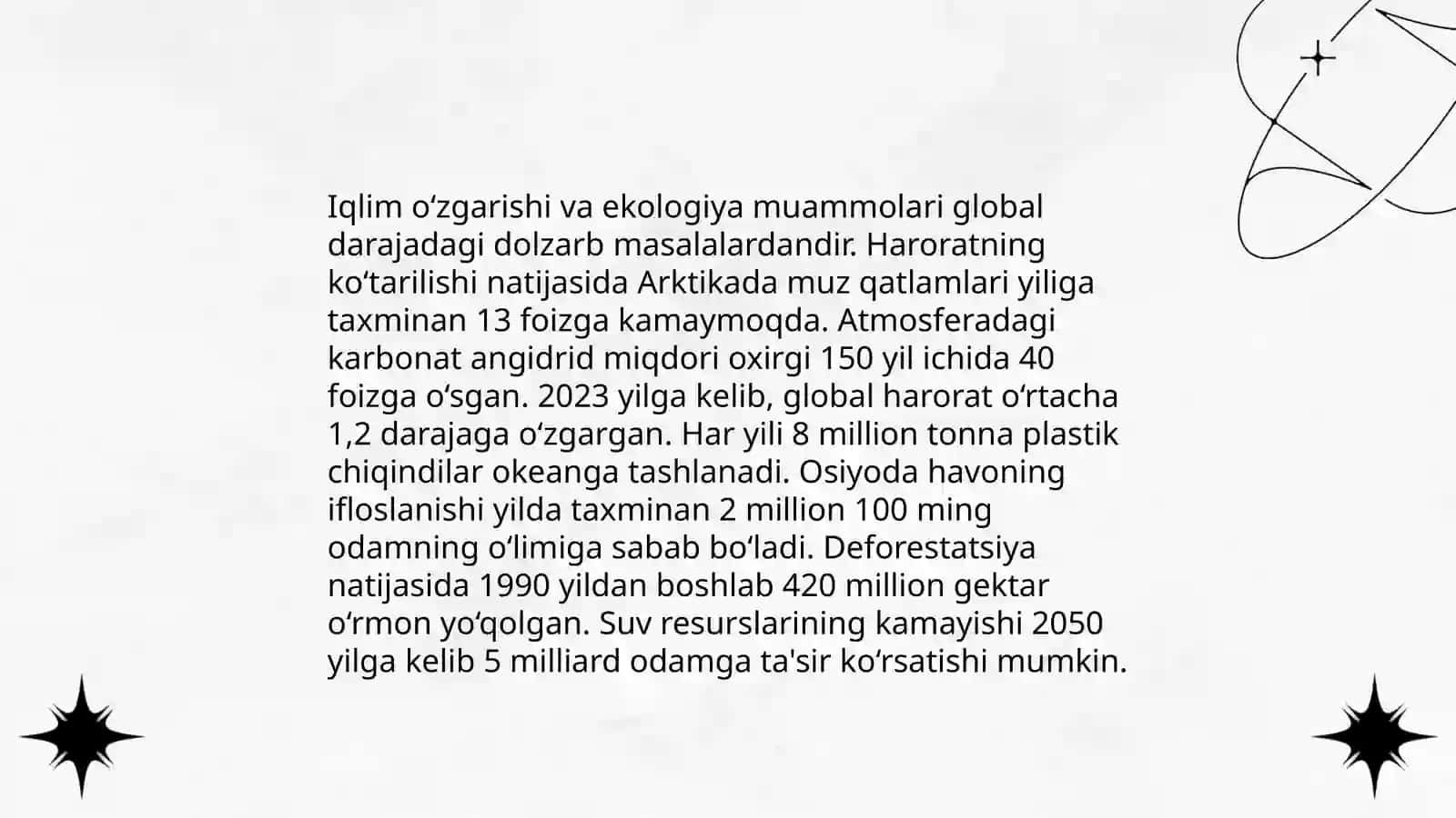 Iqlim o‘zgarishi va ekologiya muammolari 3
