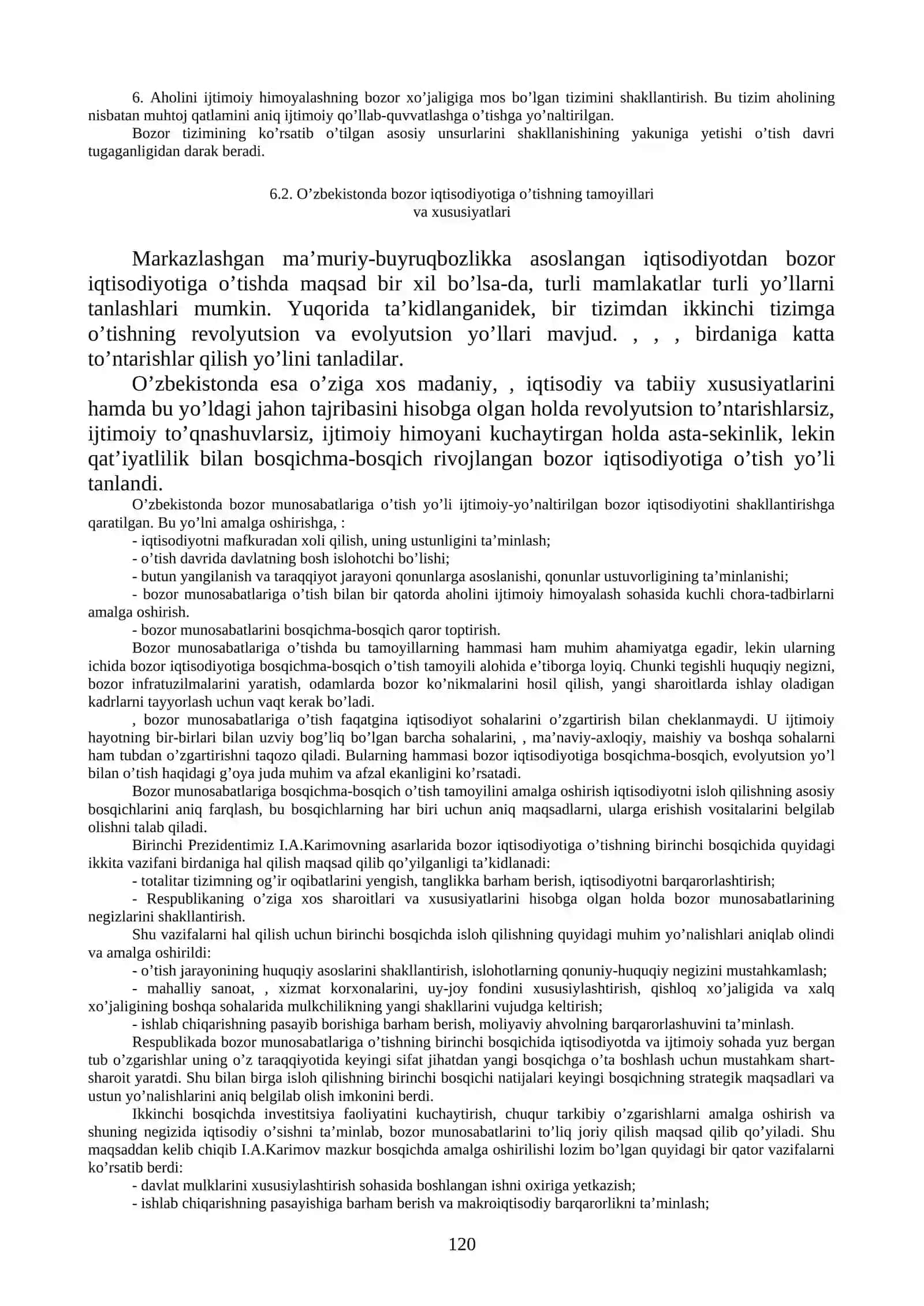 BOZOR IQTISODIYOTIGA O’TISH DAVRI VA UNING O’ZBЕKISTONDAGI XUSUSIYATLARI 3