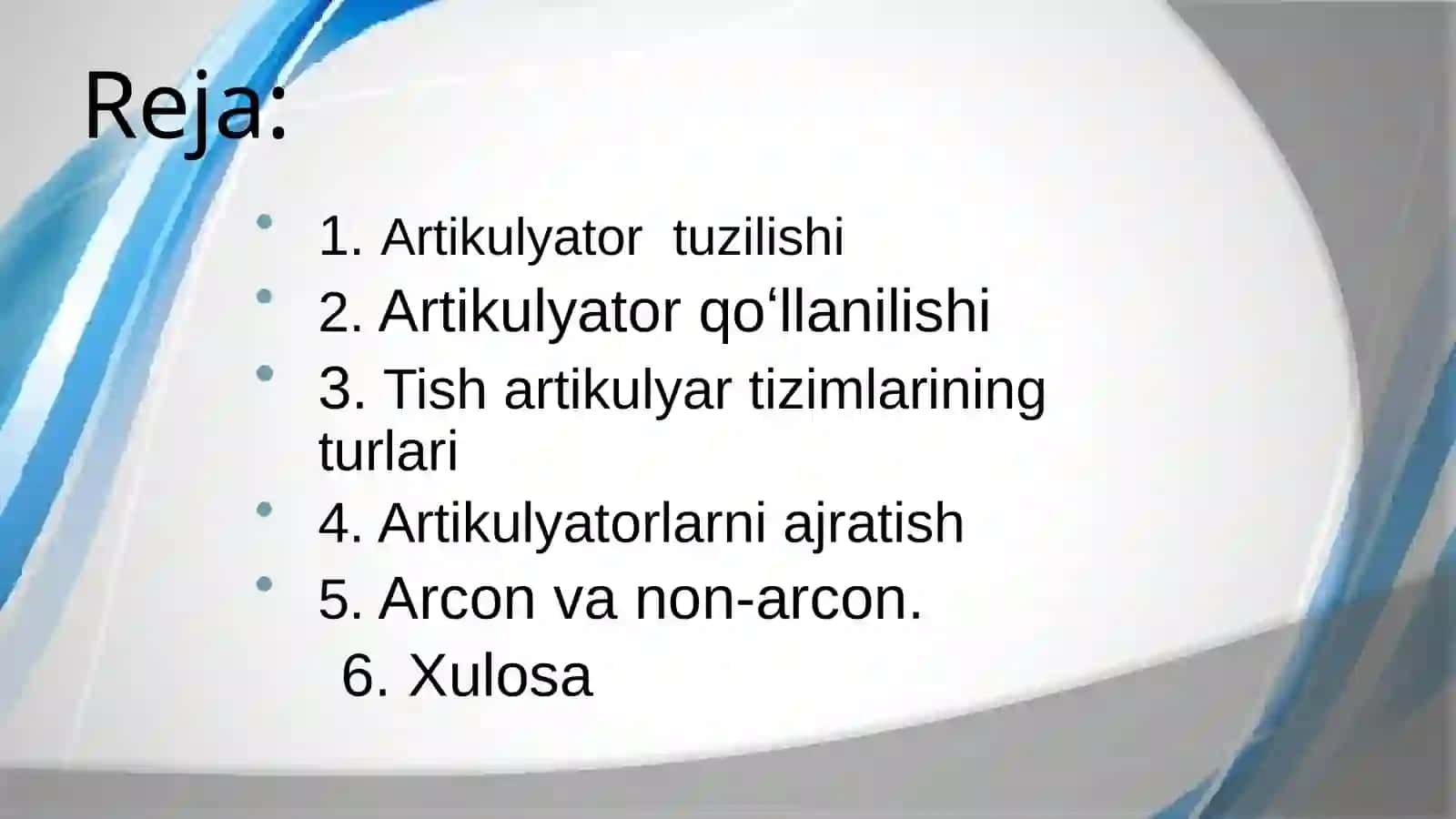 Artikulyatorlar, ularning tuzilishi, turlari va ishlash mexanizm 3