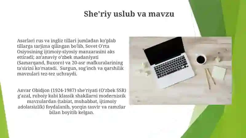 Anvar Obidjon ijodi bilan tanishish 3