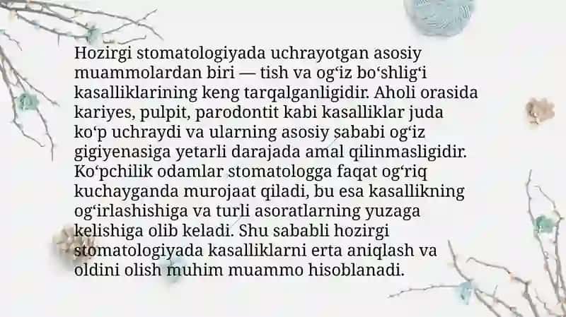 Hozirgi stomatologiyaning  dolzarb  muammolari. Sharqning buyuk allomalari tibbiyot haqida 3