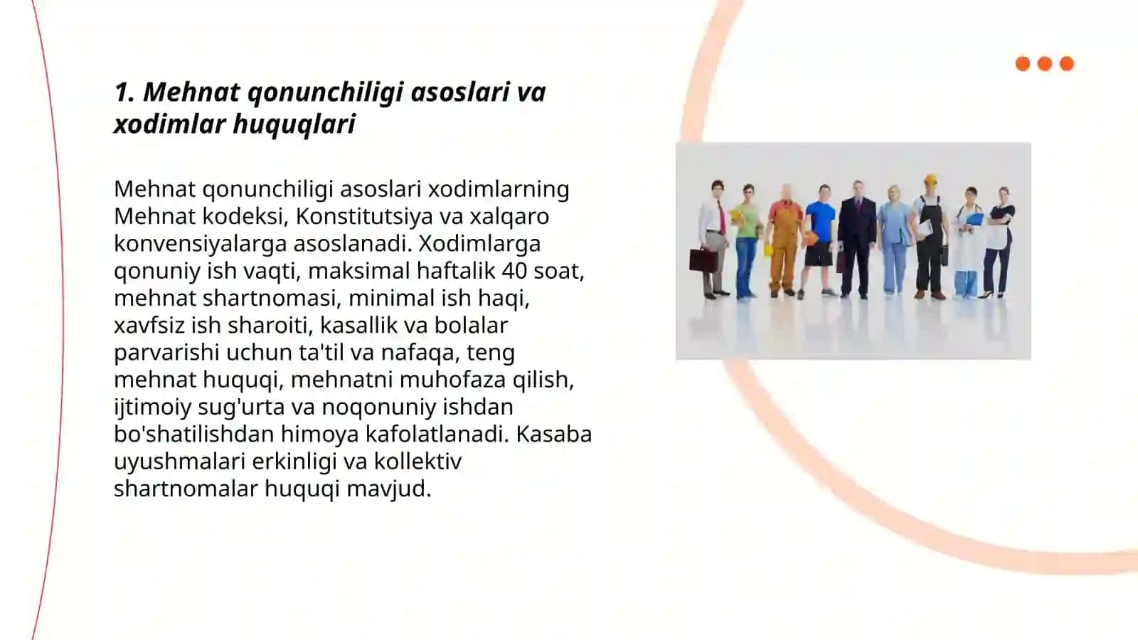 Mehnat qonunchiligi asoslari va xodimlar huquqlari 3