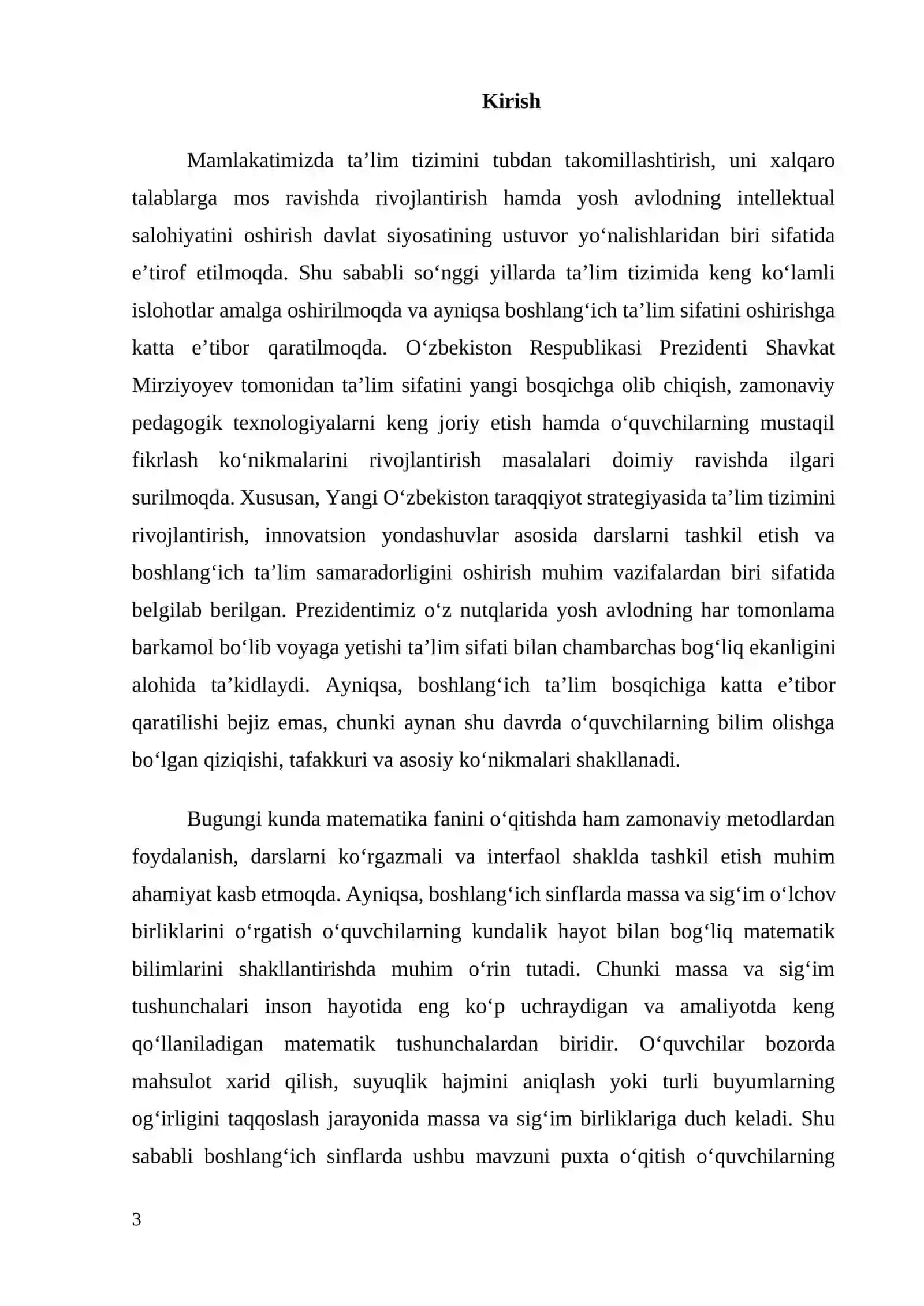 Boshlang'ich sinflarda massa va sig'im o'lchov birliklarini o'rgatish metodikasi 3