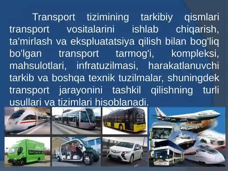 TRANSPORT TIZIMINING  UMUMIY TASNIFI 3