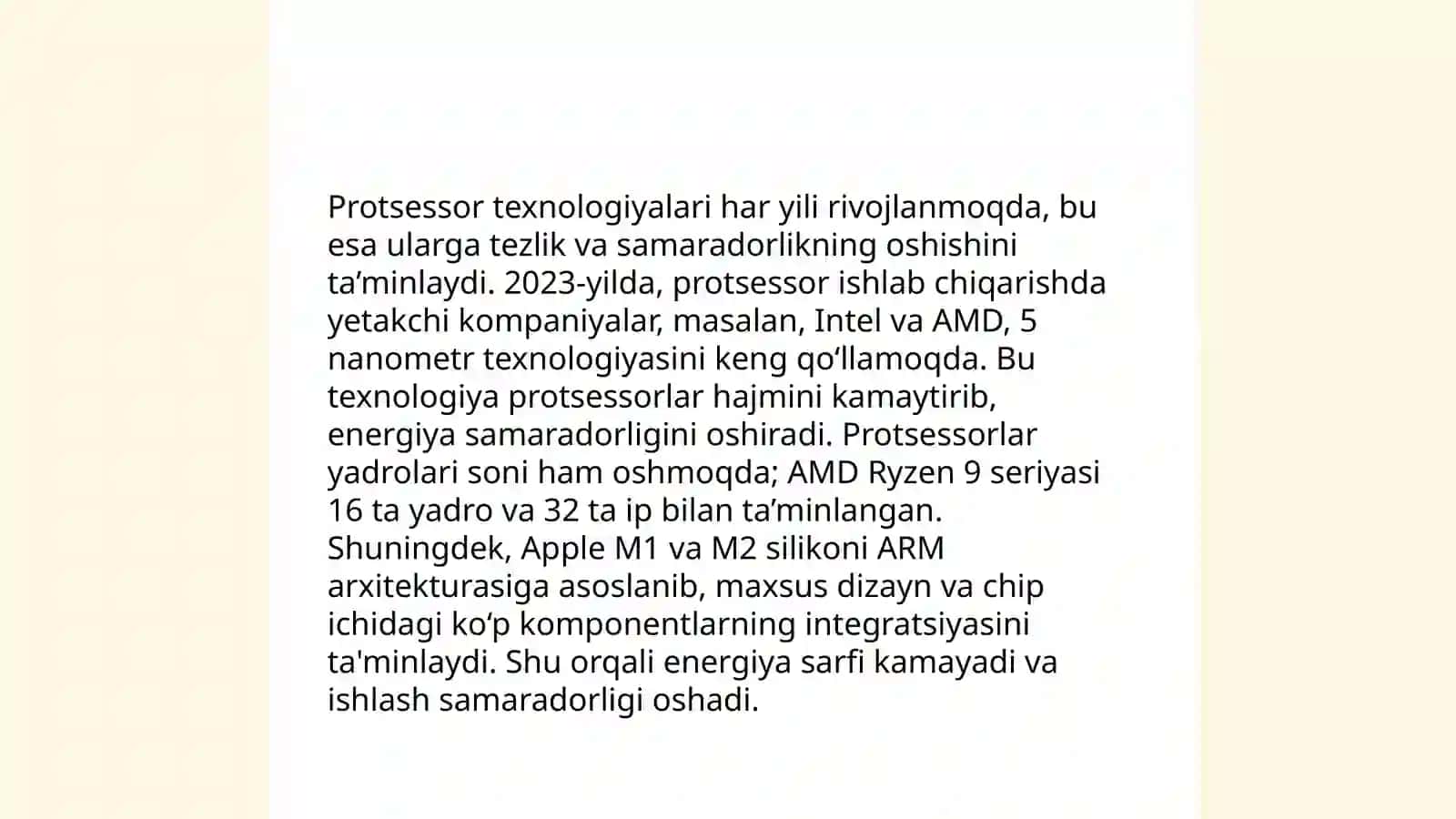 Zamonaviy shaxsiy kompyuter texnologiyalari 3