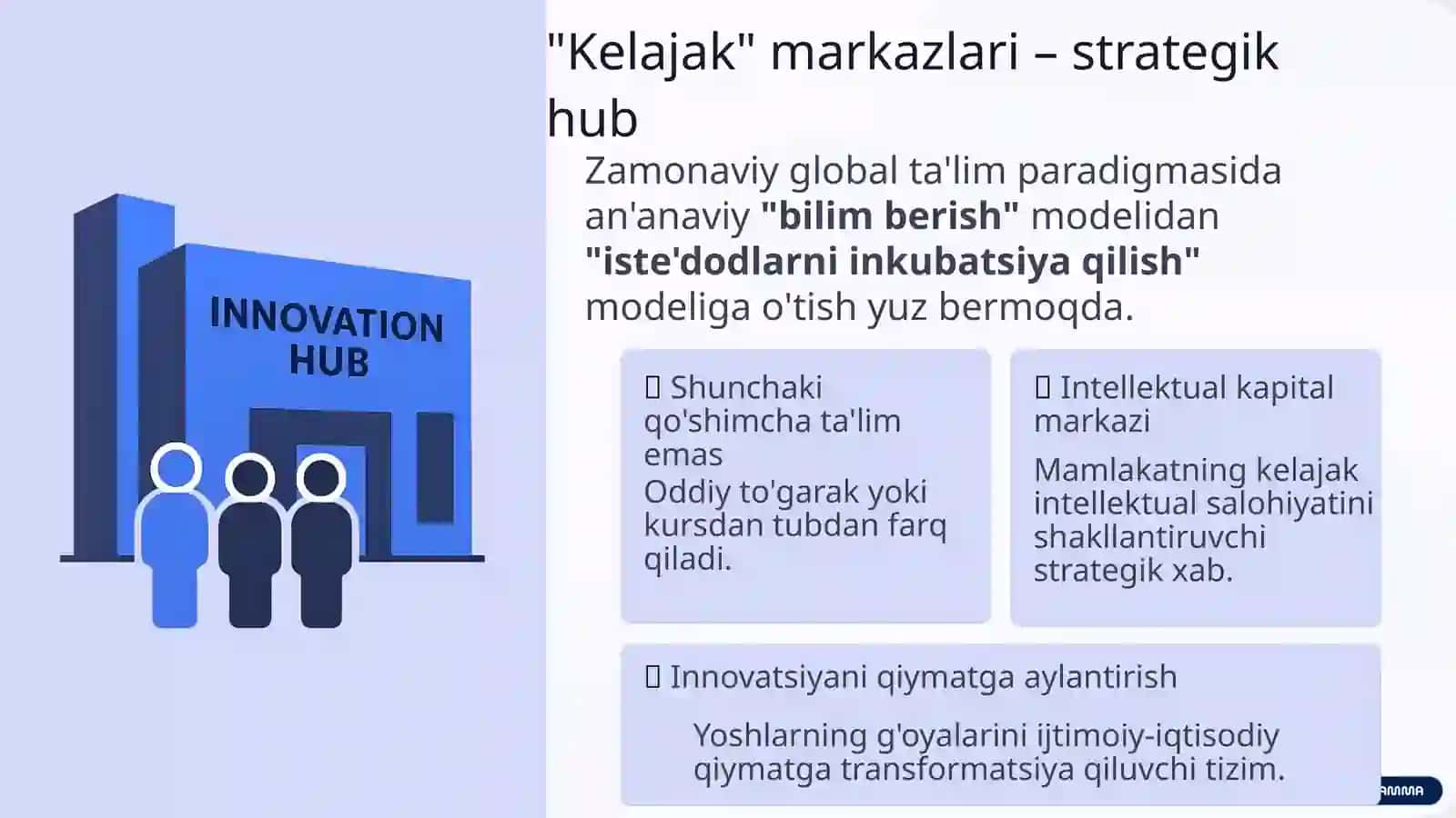 "Kelajak" markazlari bilan ishlash— Maktab maslahatchilari uchun malaka oshirish moduli 3