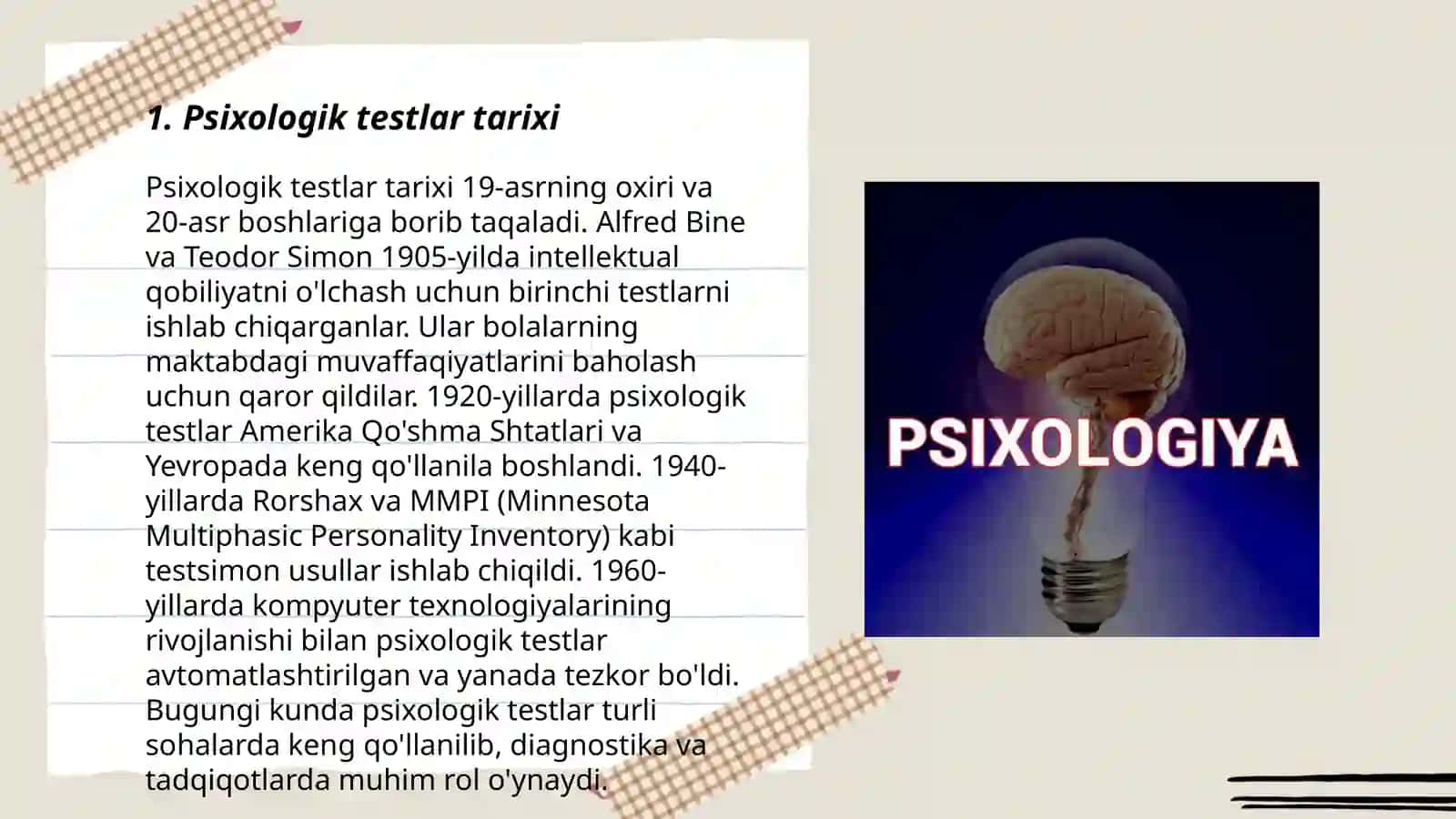 Psixologik testlar va ularning turlari 3