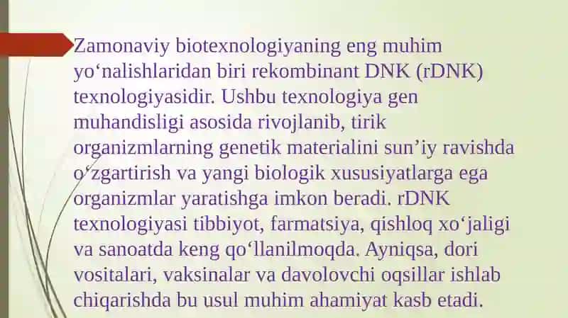 rDNK - biotexnologiya 3