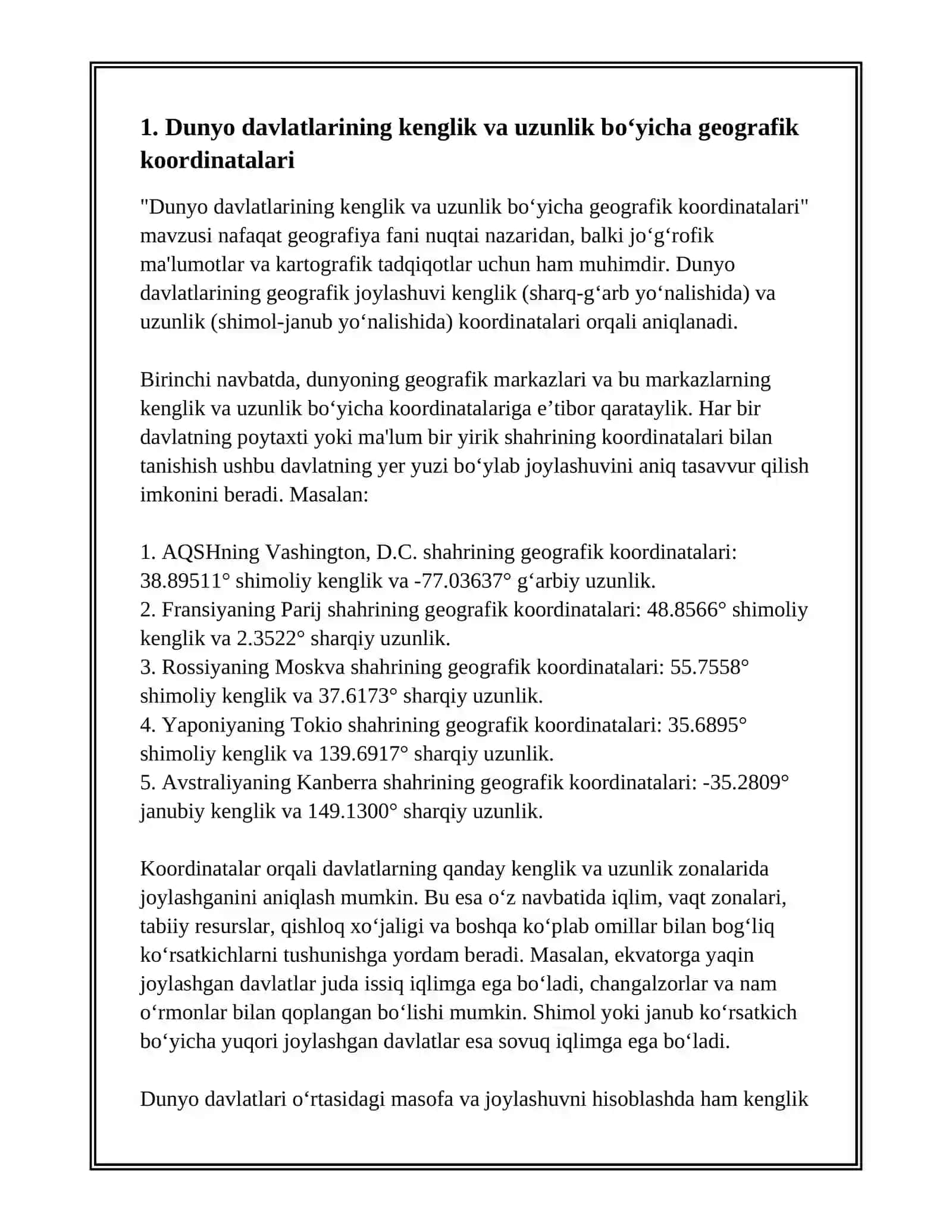 JAXON DAVLATLARINING GEOGRAFIK JOYLASHUVI 3