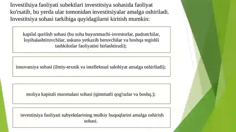 Investitsion faoliyatning tashkiliy strategiyasiReja 3