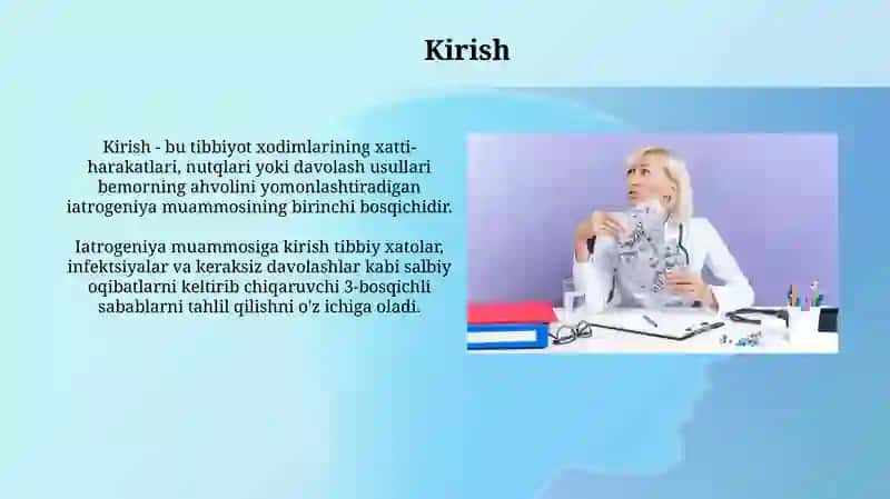 Хозирги замон тиббиётда ятрогения муаммолари 3