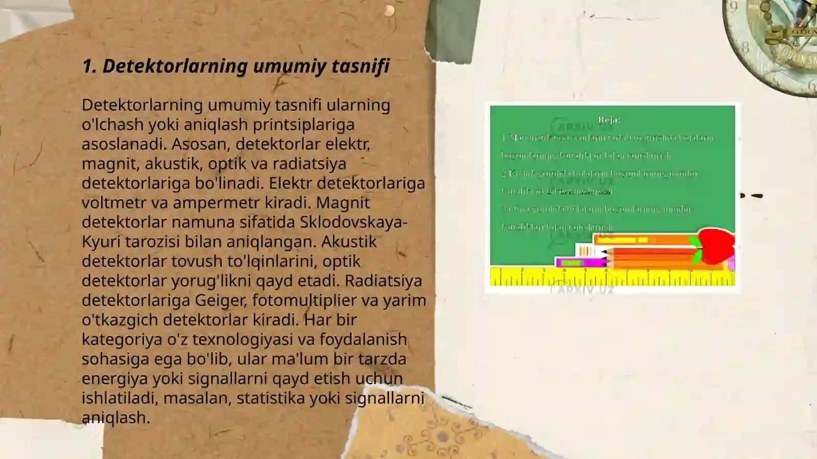 Detektorlarning turlari. Miqdoriy va miqdoriy xromatografik tahlil sifatli usullar 3
