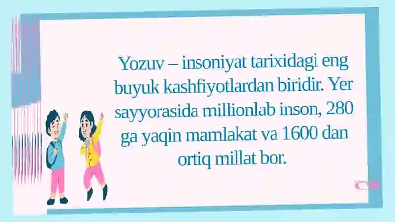 Yozuvning shakllanishi tarixi. Punktuatsiya maqsadi va vazifalari 3