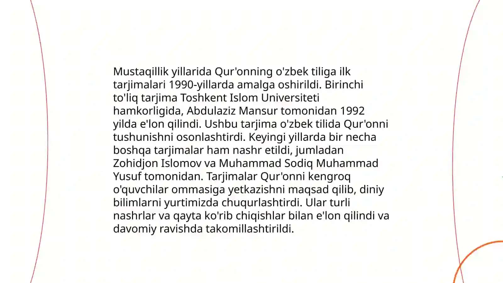 Mustaqillik yillarida Quronning o‘zbek tiliga tarjima qilinishi va tafsirlari 3