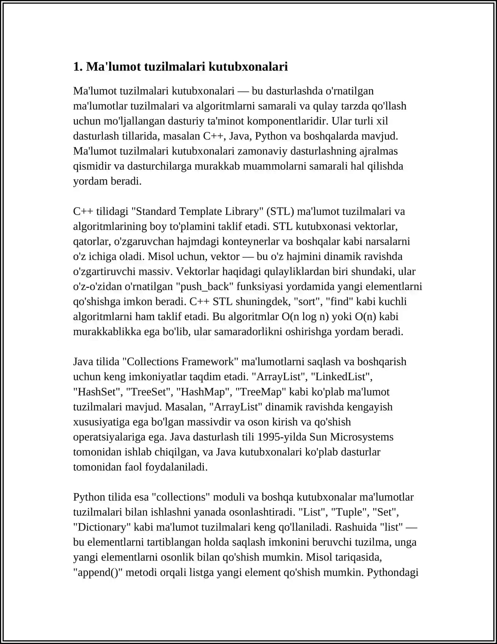 C++ TILIDA KUTUBXONALAR 3