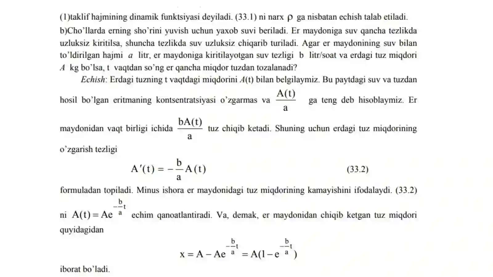 Differensial tenglama tushunchasi 3