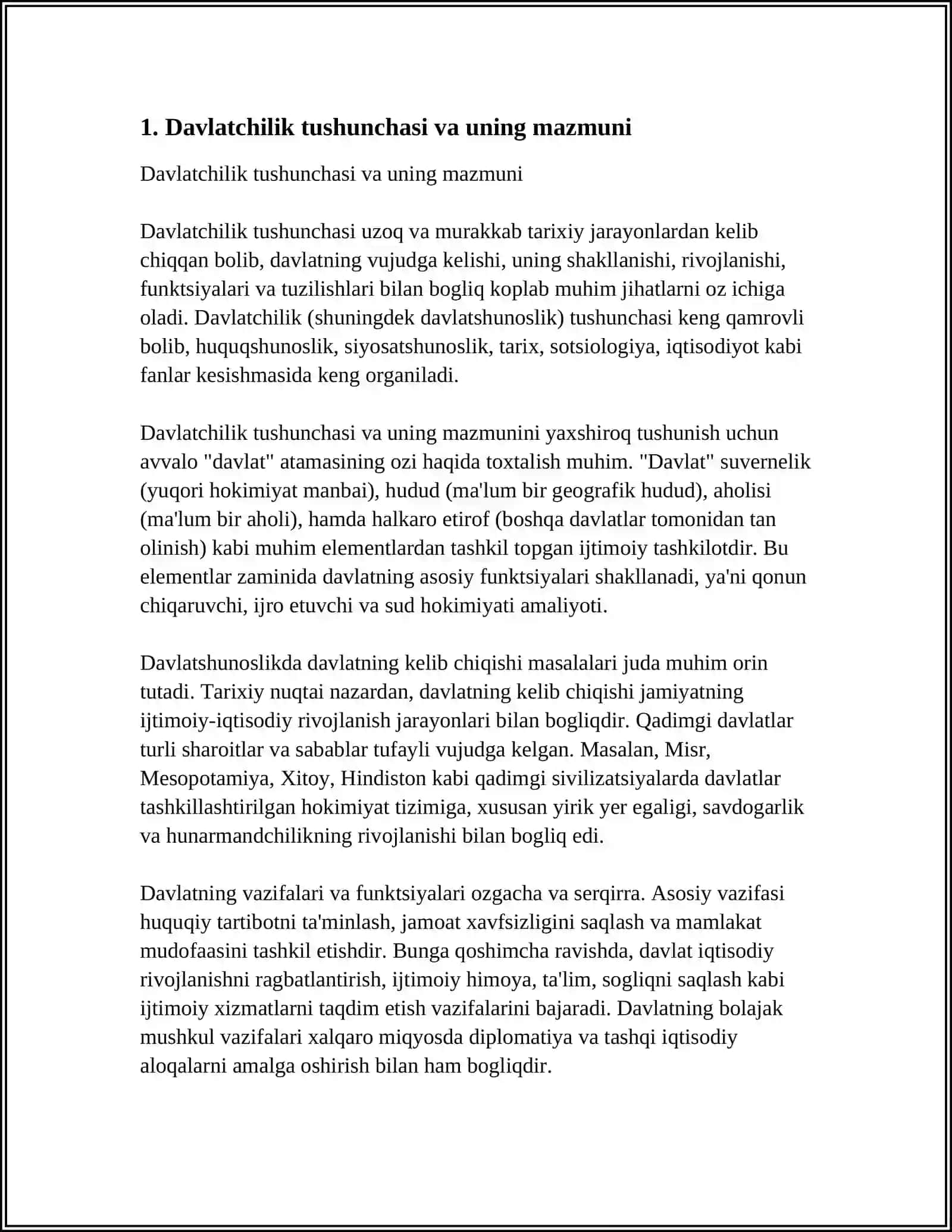 DAVLATCHILIK TUSHUNCHASI O'ZBEK DAVLATCHILIGI VA UNING TARIXIY BOSQICHLARI 3