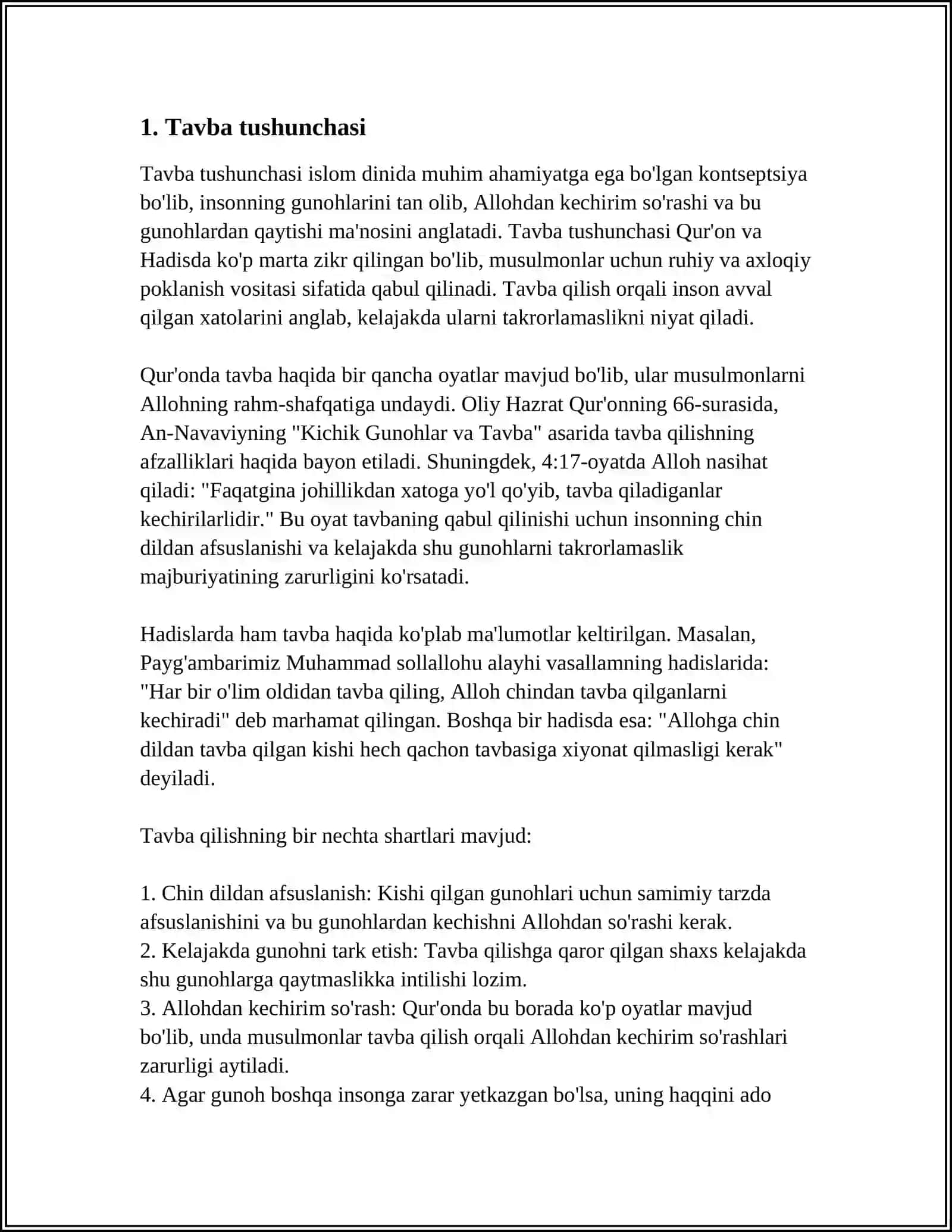 G'AZZOLIYNING TAVBA ASARIDA DIN VA AXLOG MASALALARI 3