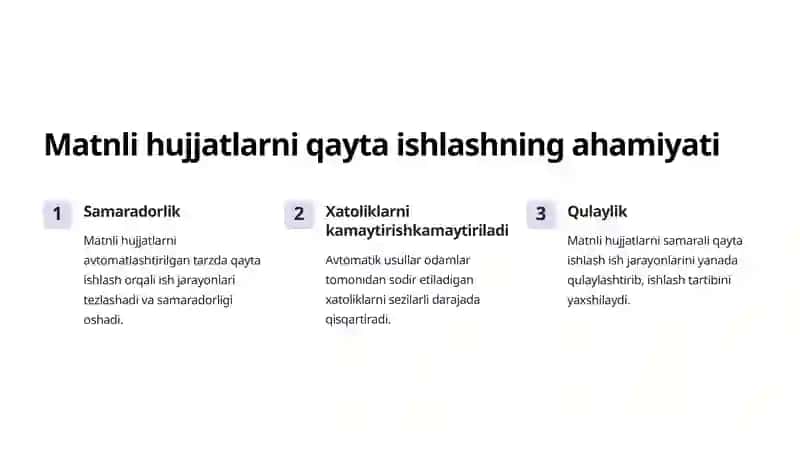 Matnli hujjatlarni qayta ishlash texnologiyalari 3