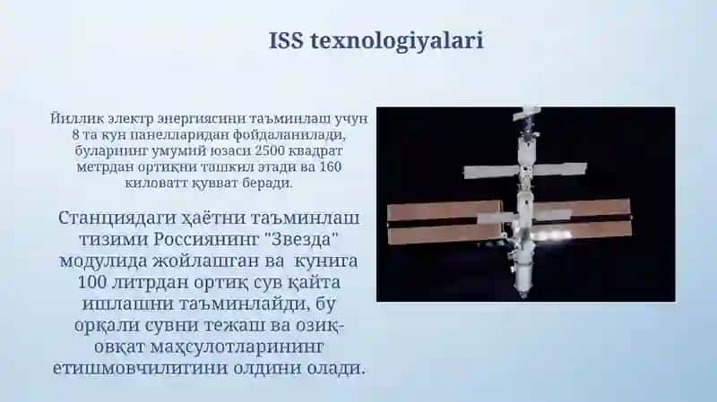 Sun'iy yòldoshlar va XKS (xalqaro kosmik stansiya) 3