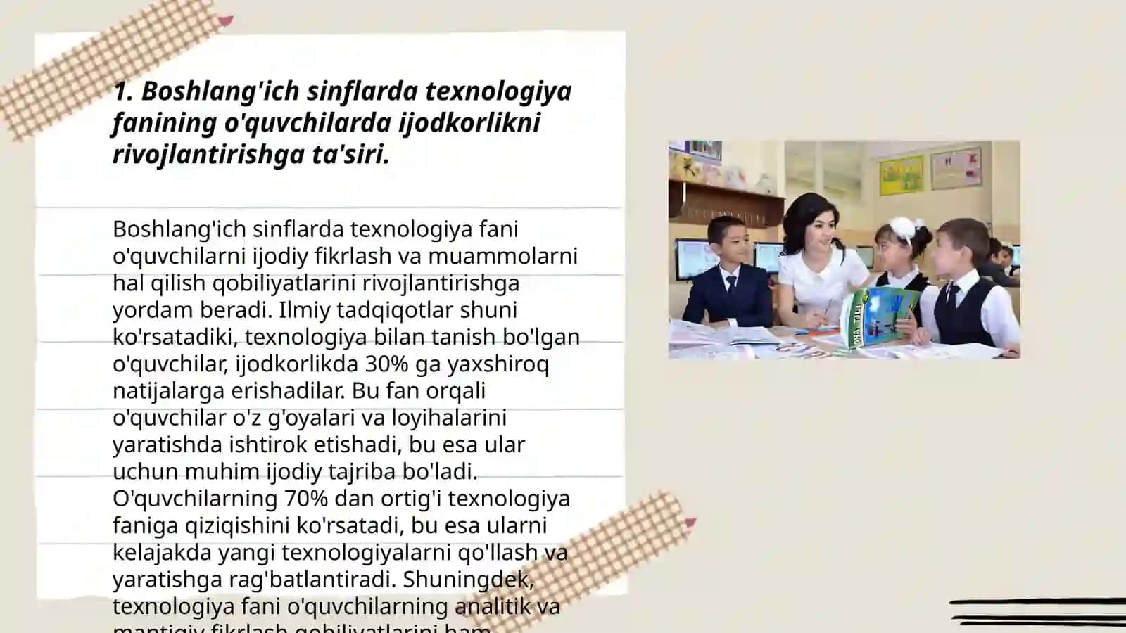 Boshlang'ich sinflarda texnologiya fanining tarbiyaviy ahamiyati 3
