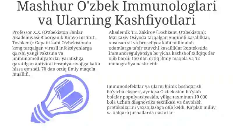 Mikrobiologiya, immunologiya, virusologiya fanlari rivojlanishiga hissa qoshgan oʻzbek olimlari 3