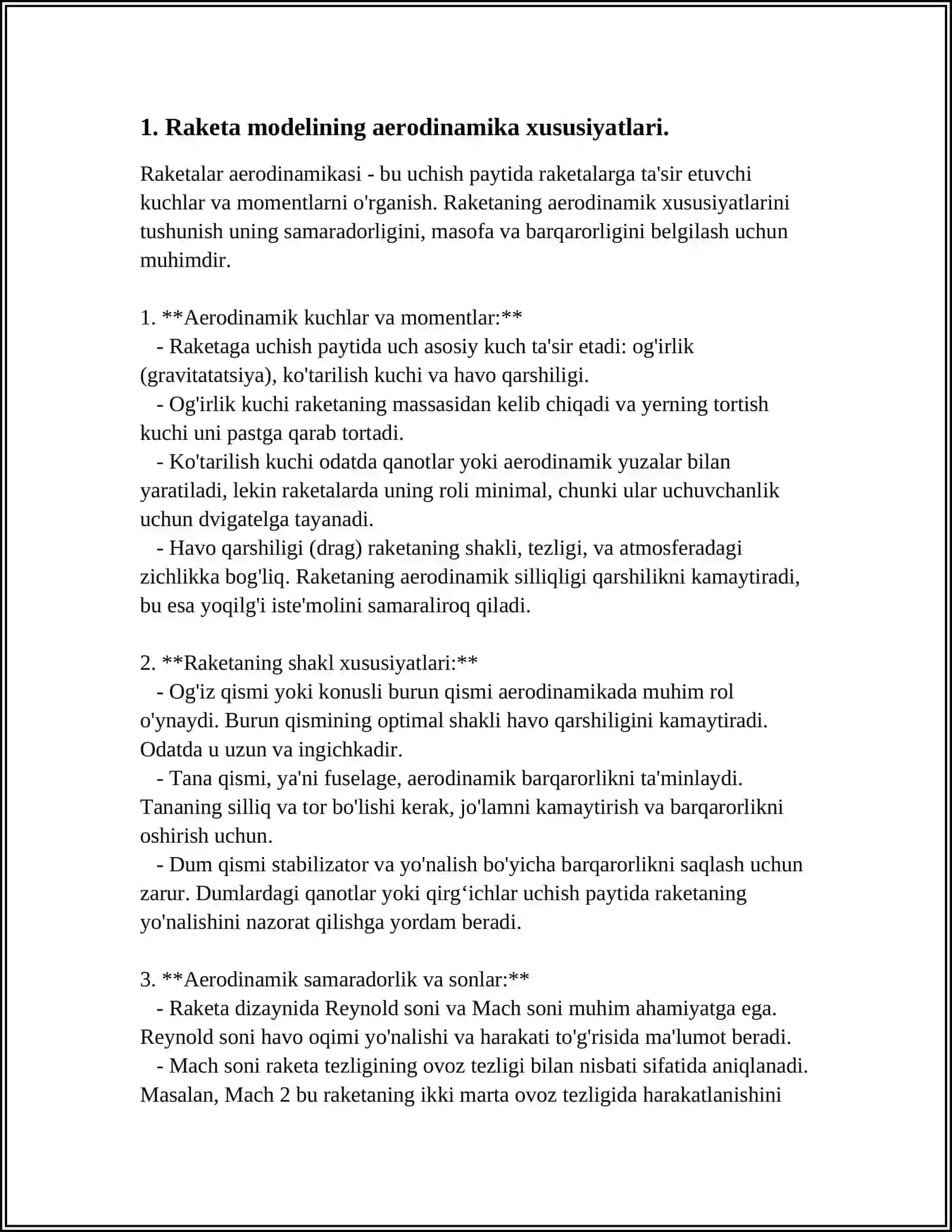 TURLI GEOMETRIK SHAKLLARDAN HARAKATLANUVCHI MODELLAR QURISH-YASASH.RAKETA MODELINI QURISH-YASASH 3