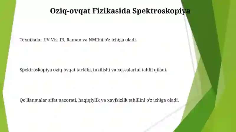 Oziq-ovqat Fizikasida Tajriba Texnikalari 3