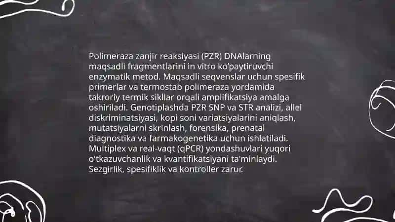 Odam genotipini tadqiq qilishning molekulyar-genetik metodlari 3