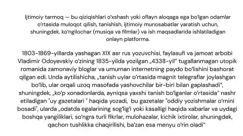 IJTIMOIY TARMOQLARNING JAMIYATGA FUNKSIONAL BOG’LIQLIGI 3