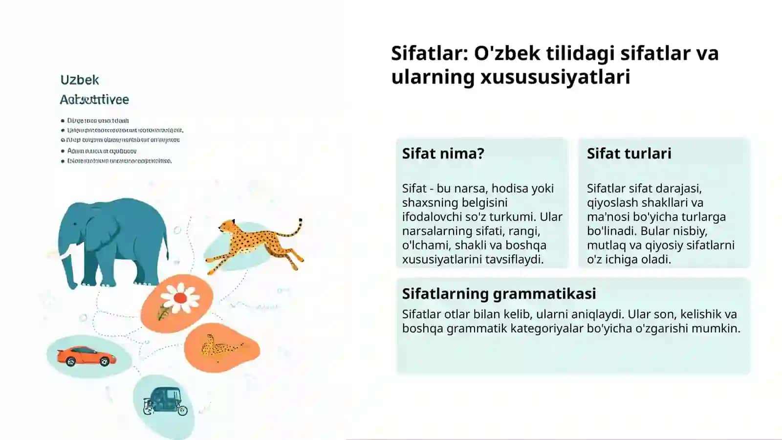Otlar: O'zbek tilidagi otlar va ularning turlari 3