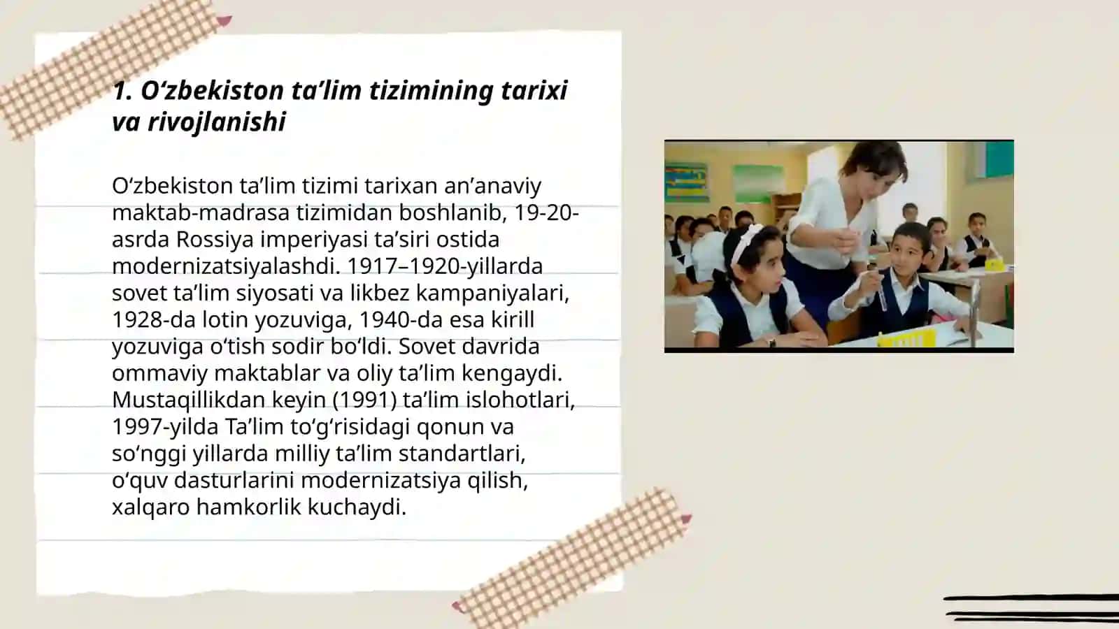 Oʻzbekiston Respublikasida ta’lim tizimi 3