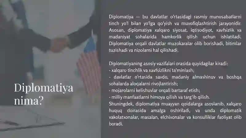 Diplomatik aloqalar o‘rnatishning tartiblari 3